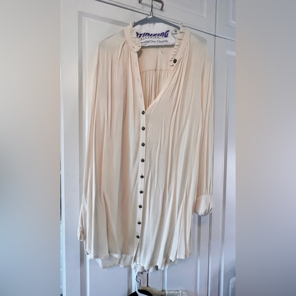 Free people long sleeve boho tunic / coverup